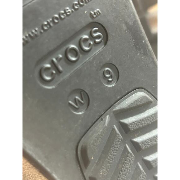 Crocs Platform Liferide Black Sandals - Women's Size 9 - Picture 7 of 9